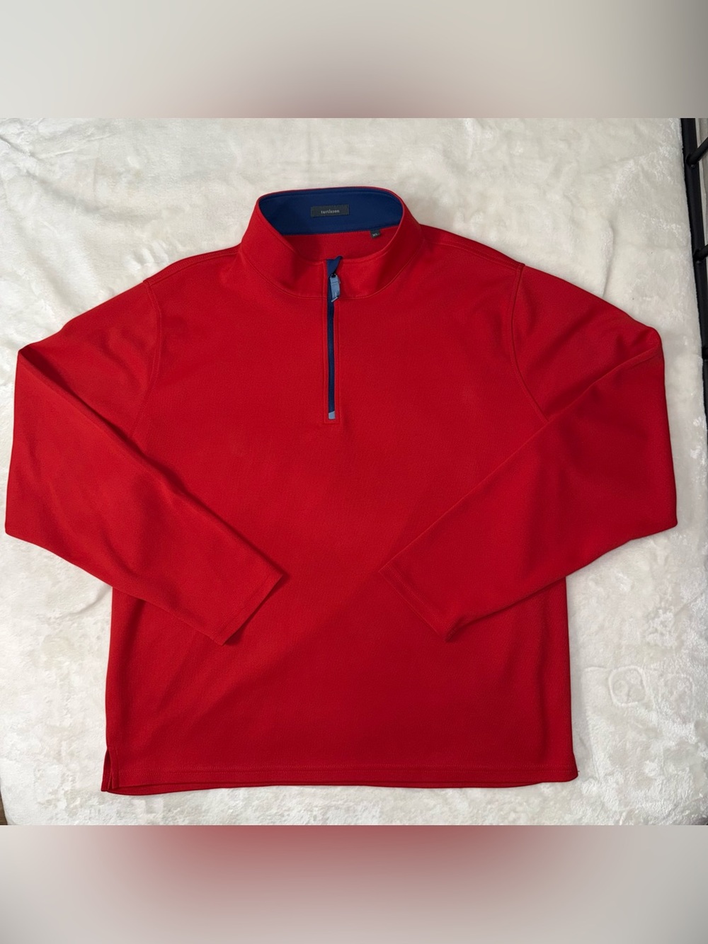 Turtleson Men's Red Quarter-Zip Sweater - Performance Knit